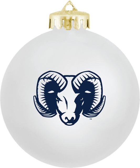 University of Rhode Island Rams Round Shatterproof Ornament